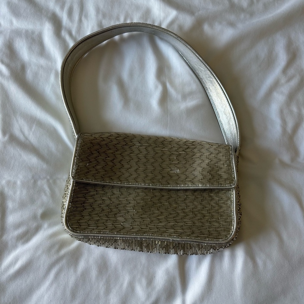 STAUD Silver Tommy Beaded Bag - Picture 3 of 9